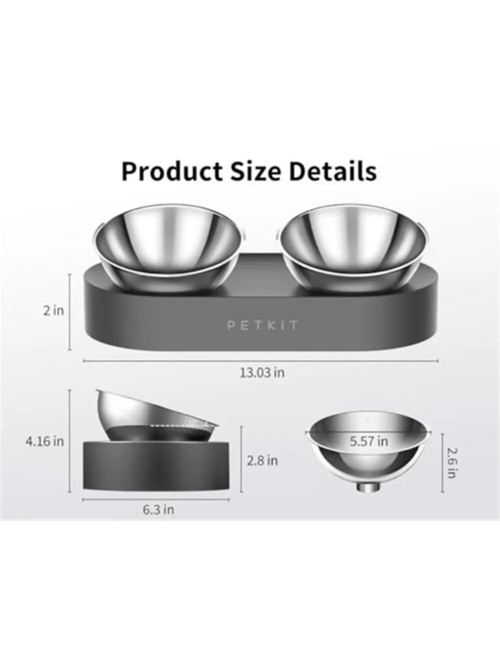 Stainless Steel Elevated Cat Bowls&Dog Bowls,Raised Cat Food and